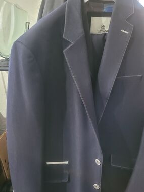 Men's Navy Suit Jacket - Classic Two-Button Blazer